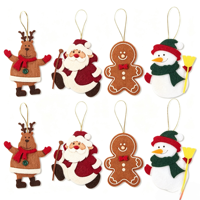 Offre Spéciale : Ensemble d'ornements en feutre pour Noël – Décorations suspendues, cadeau de Noël, adorables ornements en feutre pour enfants, décorations d'arbre en gros