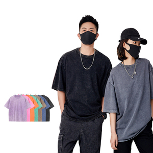 MT2690 Printemps-Été Vente en Gros Personnalisée T-shirt Unisexe Oversize 270 g/m² 100% Coton Délavé à l'Acide - Product Image 1