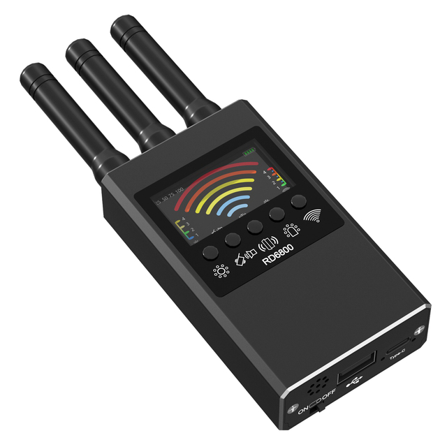 RD6800 Portable Multi-Function Personal Alarm Scanner Anti-Spy Hidden Camera Detector GPS Tracker GSM Audio Bug Finder