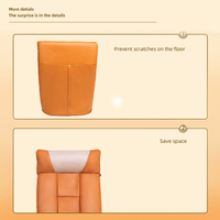 Fauteuil de relaxation moderne individuel, réglable en hauteur, avec accoudoirs pivotants, en tissu imperméable et écologique, pour salon