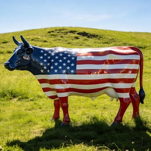 Escultura de Vaca de Tamaño Real para Jardín, Moderna, Ecológica, al Mejor <span class=keywords><strong>Precio</strong></span>, Personalizada, de Fibra de Vidrio, para Interiores/Exteriores - Product Image 1