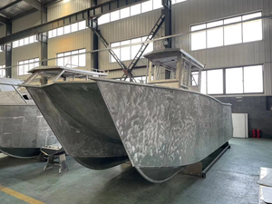 7.9m Catamarã Alumínio Barco De Pesca com Console Central Pequena Festa De Pesca Twin Hull Boat - Product Image 6