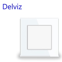 Panneau d'interrupteur en verre cristal trempé Delviz, espacement des trous de montage 60mm, ize 86mm * 86mm, plaque de couverture de remplissage murale carrée Panneau vierge