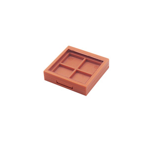 Tại Chỗ Bán Buôn Nhãn Hiệu Riêng Thấp Moq <span class=keywords><strong>4</strong></span> Màu Sắc Rỗng Vuông Màu Cam Nhựa <span class=keywords><strong>Eyeshadow</strong></span> Palette Với Nắp Trong Suốt - Product Image 6