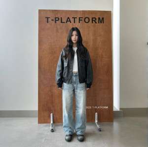 American Washed cat Whiskers Clean Fit Straight Leg Wide-leg <b>Jeans</b> Trendy Unisex Loose Casual Trousers - Product Image 1