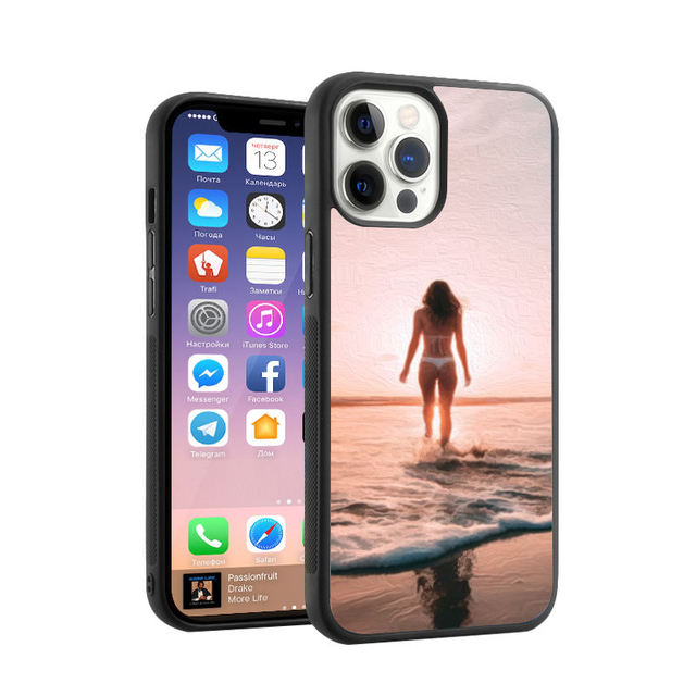 Glitter Aluminum Plate Cellphone Cases 2D Sublimation Blank Cellphone Covers for iPhone 16 15 14 Pro Max Cover Customized Blank