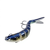 Leurre de pêche multi-segments Big Plum Shark Simulation, leurre artificiel bionique de type loche, sans hameçons, à coulée lente pour brochet