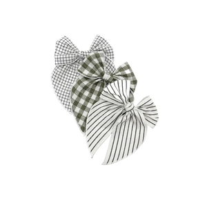 Fiocco per capelli in maglia Serge a coste per ragazze con dimensioni e colori del modello personalizzato - Product Image 4