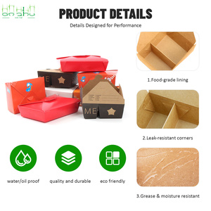 Boîtes à hamburger en papier kraft personnalisables Emballage alimentaire jetable en PET <span class=keywords><strong>de</strong></span> qualité alimentaire <span class=keywords><strong>pour</strong></span> hamburgers et plats à emporter <span class=keywords><strong>pour</strong></span> cadeaux - Product Image 3