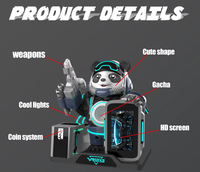 Juego de disparos en realidad virtual Panda Trooper para niños, 1 año de garantía, compatible con enchufes de tipo EU/US