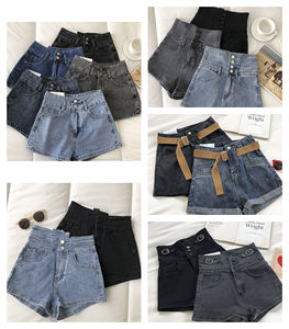 Nouveaux shorts en <span class=keywords><strong>jean</strong></span> rétro taille basse à boutons pour femmes, vêtements d'été frais et respirants, mode sexy, vêtements de rue pour femmes, vente en gros - Product Image 5