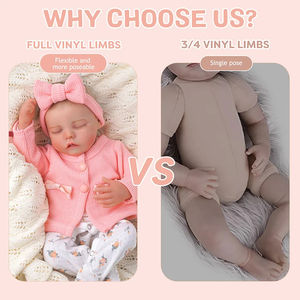 Babeside Twinnie 17 ''<span class=keywords><strong>Reborn</strong></span> Baby Doll 43cm Adorables poupées endormies Fermer les yeux <span class=keywords><strong>Reborn</strong></span> Baby Dolls - Product Image 5