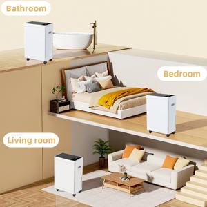 Venta al por mayor <span class=keywords><strong>de</strong></span> bajo ruido 12L luz ambiental colorida deshumidificador comprimido con agua apagado automático completo para el hogar - Product Image 6