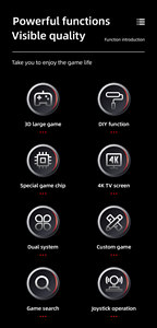 Hicyber 40 3D มินิคอนโซล4K HD, สติ๊กเกม GD30ย้อนยุคคอนโซลเกมคอนโซลเกม - Product Image 3