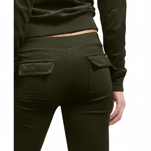Por encargo 2026 mujeres Sexy manga larga terciopelo Crop Top cremallera chaqueta y minifalda conjunto mujeres 2 piezas conjuntos - Product Image 1