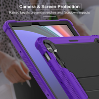 Étui de tablette robuste en silicone de qualité supérieure pour les professionnels du terrain avec support pour Samsung Galaxy Tab S9 Plus/S10 Plus