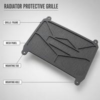 Grille de protection de radiateur avant modifiée pour moto, couvercle en maille protectrice pour système de refroidissement, moto de rue pour Kawasaki Ninja400 500