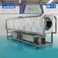 Trommelborstelwasmachine hogedruksproeier voor aardappel, gember, taro, wortelgroenten, zandverwijdering, reinigingsapparatuur