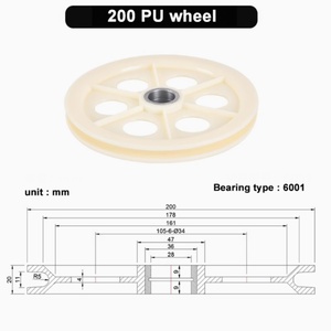 SenGuang D200 Belt PU Pulley <b>28mm</b> Bore 1 Groove OEM Customizable for Wire Drawing Extruding Enameling Industrial Applications - Product Image 2