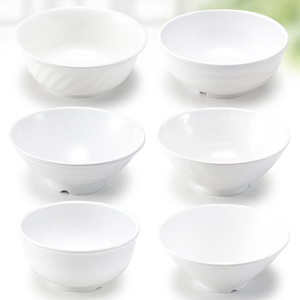 ชุดชามเมลามีนลายพอร์ซเลนสีขาว 6 ใบ สำหรับใส่ก๋วยเตี๋ยว ราเมน เหมาะสำหรับร้านอาหารและโรงแรม - Product Image 1
