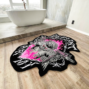 Alfombra Personalizada con Diseño de Esqueleto, Decoración Minimalista de Terror, Alfombra Gótica, Alfombra Única para Habitación de Niños, Regalos para Él - Product Image 2