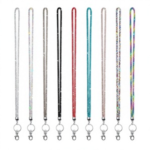 Cordón para Llaves con Diamantes de Imitación Brillantes para Identificación de Doctor, Enfermera, Maestra, Estudiante, Cordón para Credencial de Mujer - Product Image 1