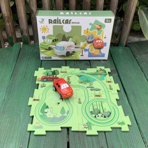 Gioco di Avventura per Bambini con Pista Elettrica in Plastica, Serie Funny Land, Auto Elettrica a Batteria, Gioco Puzzle Divertente - Product Image 5