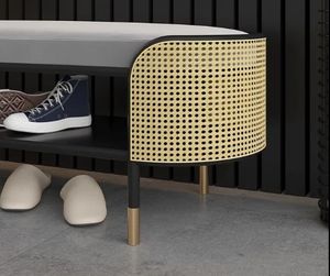 El banco <span class=keywords><strong>de</strong></span> zapatos <span class=keywords><strong>de</strong></span> entrada se puede sentar en la puerta, ligero <span class=keywords><strong>de</strong></span> lujo y almacenamiento avanzado sala <span class=keywords><strong>de</strong></span> estar hogar banco <span class=keywords><strong>de</strong></span> zapatos integrado - Product Image 2