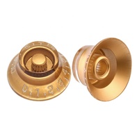 Bouton de commande rotatif de cloche de chapeau haut de forme d'or d'arbre de 6mm compatible avec la guitare électrique de Gibson Les Paul