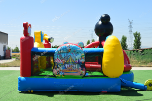 Belle Amusement En Plein Air <span class=keywords><strong>Mickey</strong></span> Parc Château Gonflable Gonflable Enfants Cavalier Air Sautant Rebond Maison Gonflable Fun City Châteaux - Product Image 3