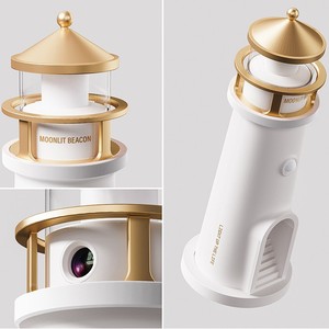 High-End Creative ABS <strong>Moonlight</strong> Lighthouse Projector Lamp Battery-Powered Night Light for Bedroom Bedside &amp; Desktop for <strong>Sleep</strong> - Product Image 5
