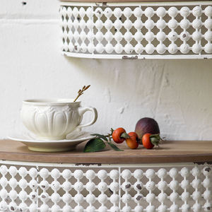 Originalité Nouveau design Style européen Vieux dessus en bois et support de fer Décorations ménagères <span class=keywords><strong>Étagère</strong></span> <span class=keywords><strong>murale</strong></span> suspendue - Product Image 3