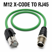 Conector M12 de 8 Pines, Código X, Macho y Hembra, RJ45, Cable Flexible Industrial Profinet EtherCAT Ethernet, Arnés Electrónico