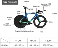 Vélo de triathlon HULDA 700C entièrement en carbone, 24 vitesses, groupe de transmission sans fil TT7110, cadre aérodynamique, freins à disque hydrauliques