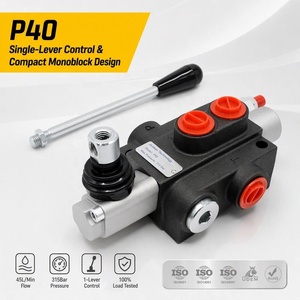 Vanne de commande directionnelle monobloc manuelle Junbao série P40 45L/min à 1 levier, personnalisée pour chargeur frontal de tracteur agricole - Product Image 1