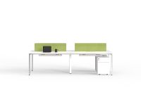 Postes de travail, bureau pour 4 personnes, poste de travail avec gestion des câbles