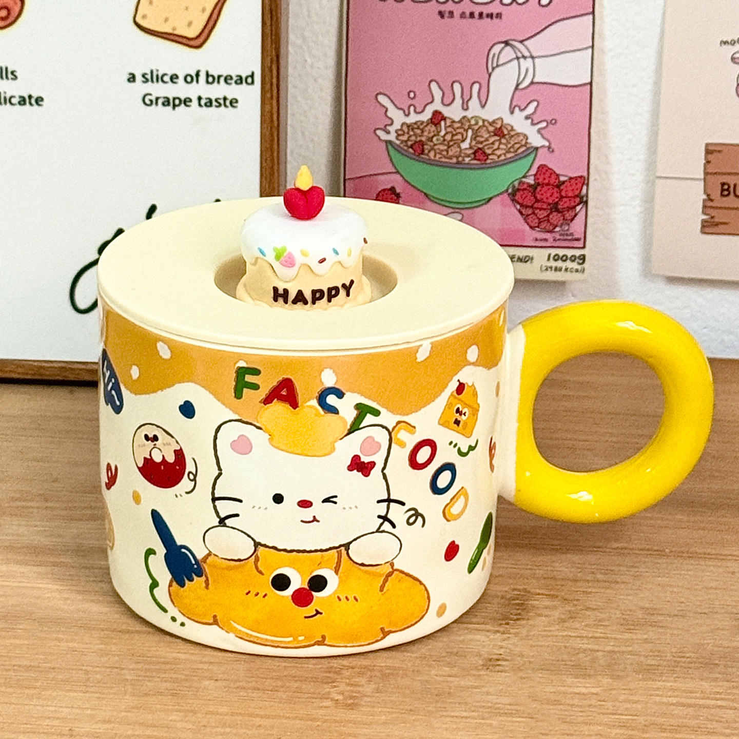 [Cup Lid] Circle Cup - Cat