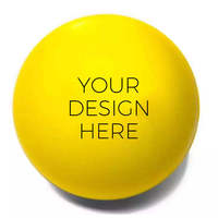 Vente en gros de balles anti-stress en PU de 6,3 cm avec impression de logo, balles en mousse PU personnalisées avec logo