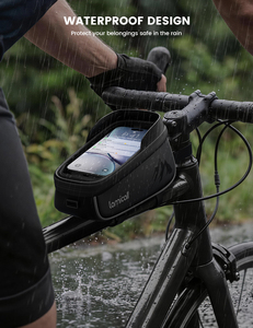 Sac de cadre de vélo étanche Lamicall BCCB04 OEM, grande capacité 1,6 L, support de téléphone, pochette avant de vélo, housse de pluie, accessoire - Product Image 2