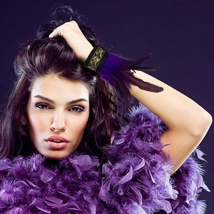 Guantes de Plumas Góticos para Espectáculos Festivos, Carnaval, Navidad, Baile Latino y <span class=keywords><strong>Flamenco</strong></span>, Eventos de Boda, Atuendo Retro y Picante - Product Image 5