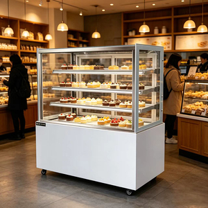 Refrigerador Exhibidor <span class=keywords><strong>de</strong></span> Pasteles <span class=keywords><strong>de</strong></span> Ángulo Recto <span class=keywords><strong>de</strong></span> Alta Calidad, Vitrina Comercial Refrigerada con Vidrio, para Panadería, Pastelería y <span class=keywords><strong>Tienda</strong></span> <span class=keywords><strong>de</strong></span> Postres - Product Image 2