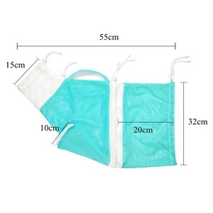 Breathable <strong>Cat</strong> Shower <strong>Bathing</strong> <strong>Bag</strong>, Adjustable Polyester Mesh Wash Sack, Anti-Scratch Restraint Carrier for Pet Nail Trimming - Product Image 2