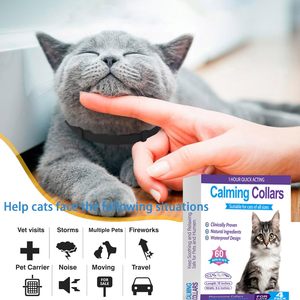 Collar Calmante con Aceite Esencial de Plantas KingHon, Paquete de 4 Collares Calmantes para Gatos, 30 Días, Collar Calmante para Mascotas, Reduce el Estrés - Product Image 3