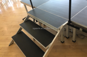 Plataforma de Escenario Portátil de Acero y Madera con Estructura de Aluminio de 1.22x1.22m y 2x1m, Soporte para Tambor, Muebles de Madera para Conciertos - Product Image 5
