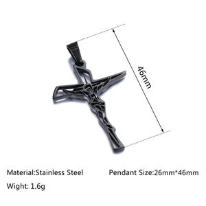 Colgante de Cruz con Árbol de la <span class=keywords><strong>Vida</strong></span> en Acero Inoxidable, Diseñ<span class=keywords><strong>o</strong></span> Delicado para Hombre - Product Image 2