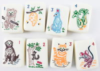 Nouvel ensemble de Mahjong classique de luxe américain en acrylique, motif Nature, pour 4 joueurs, divertissement pour adultes à domicile