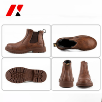 Bottes de sécurité de construction pour hommes, bottes de sécurité de marque de bonne qualité, chaussures de travail noires, bottes de style de sécurité Chelsea