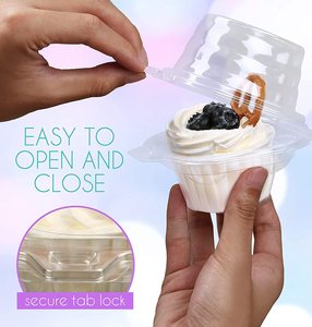 Containers Plastic Cupcake Containers By Green Direct Stackable Cupcake Boxes Plastic Dome Holder Clear Carrier BPA Free Pack Of 50