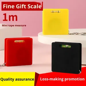 Cinta métrica de acero de 1M con logotipo personalizado, mini llavero, nivel de burbuja y regla, para regalo, 1 unidad - Product Image 5