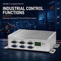 Mini PC Industriel I3 I5 I7 Ultra CPU DDR4 Double LAN 6 Ports COM RS232/RS422/RS485 Réveil par LAN Démarrage PXE Nouveaux Terminaux en Libre-Service